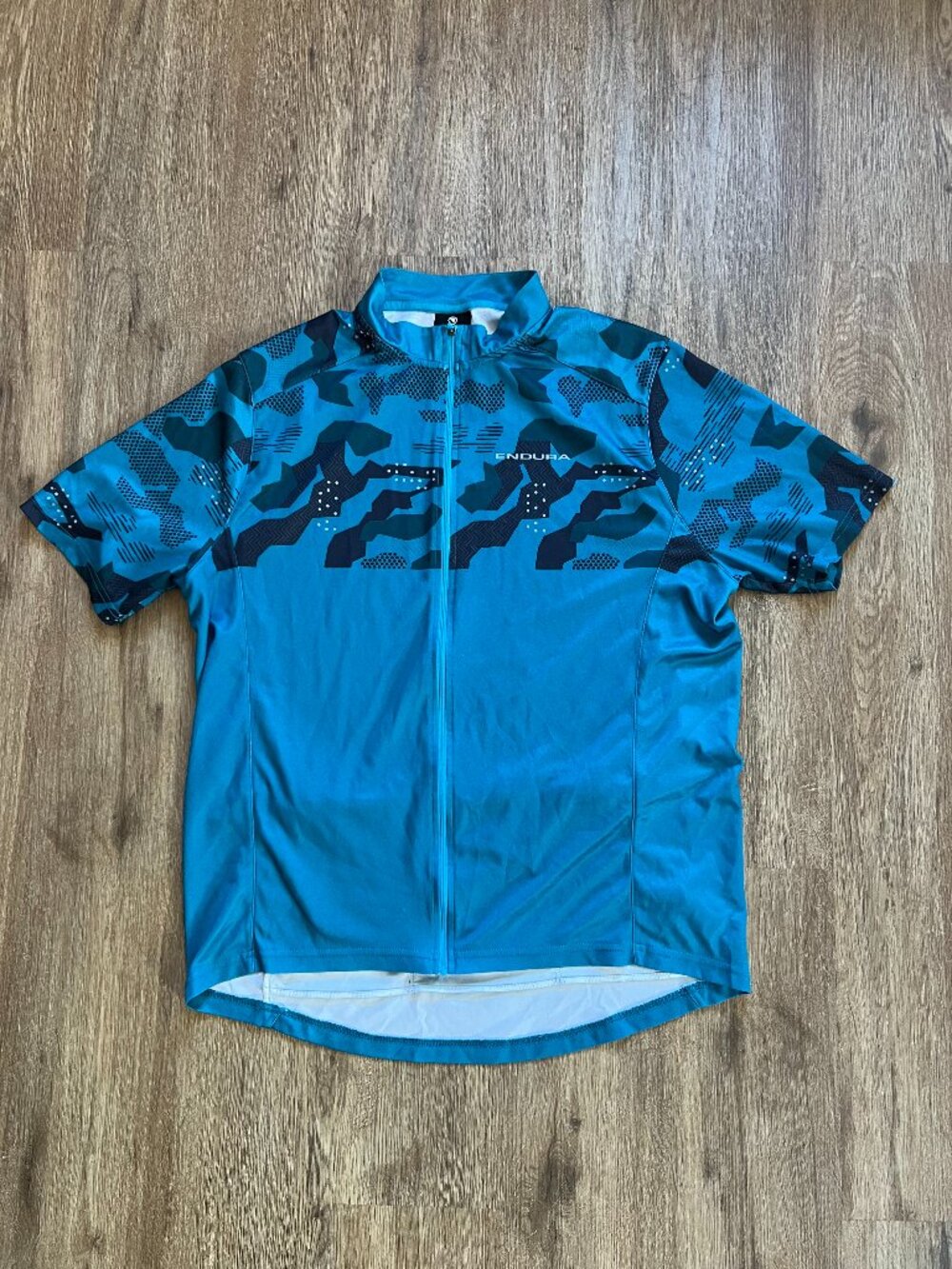 Endura Cycling Shirt Men's XL Blue Full Zip